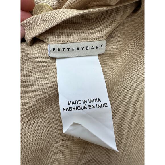 Pottery Barn Terra Kalamkari Pillow Sham new 20x20 Embroidered India beige euro - Picture 7 of 13